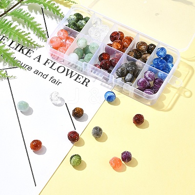 10 Colors 80Pcs Two-tone Opaque Acrylic Beads FIND-FS0002-68-1