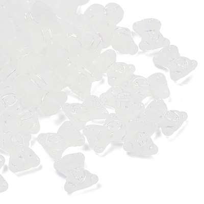Frosted Transparent Acrylic Beads OACR-P029-20B-05-1