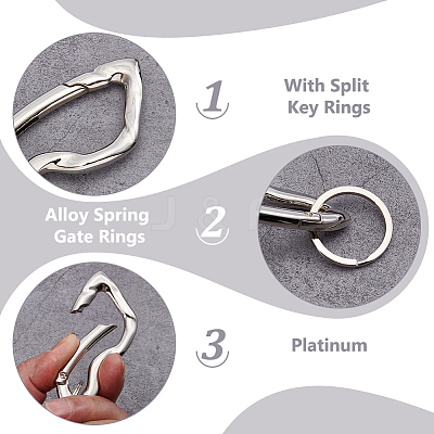 2Pcs Alloy Spring Gate Rings FIND-UN0010-11P-1