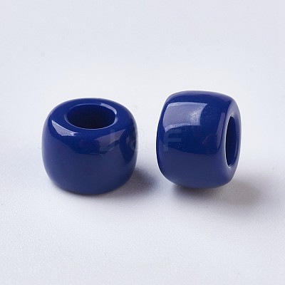 European Resin Large Hole Beads RESI-WH0002-06C-1