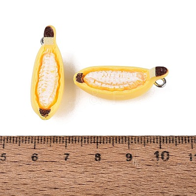 Opaque Resin Imitation Fruit Pendants RESI-Q232-06B-1