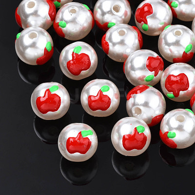 ABS Plastic Imitation Pearl Beads KY-N015-100-1