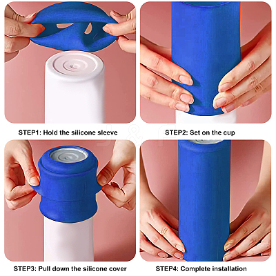 Silicone Cup Sleeve AJEW-WH0244-02D-1