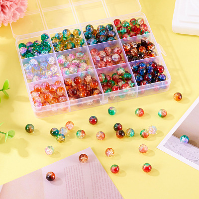 12 Colors Crackle Glass Beads CCG-TA0002-05A-1