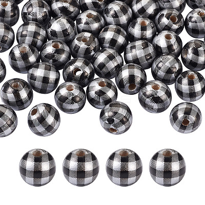 Natural Wooden Beads WOOD-TAC0010-05J-1