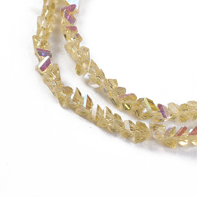 Electroplate Glass Beads Strands EGLA-E057-01A-02-1