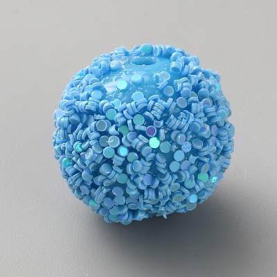 Opaque Acrylic Glitter Beads FIND-CJC0010-111A-16-1