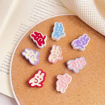 Opaque Acrylic Beads SACR-P030-B04-1