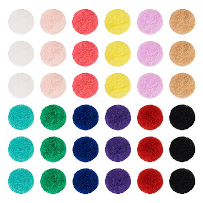 120Pcs 12 Colors Polyester High-elastic Pom Pom Ball DIY-TA0013-41-1