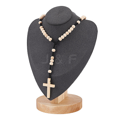 6Pcs Wood Cross Hanging Pendant Decorations HJEW-AR0001-13-1