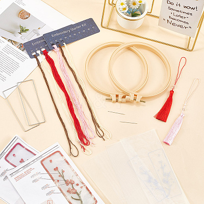 DIY Embroidery Bookmark Kits DIY-SC0029-47-1