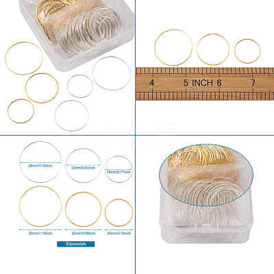Brass Linking Rings KK-YS0001-03-1