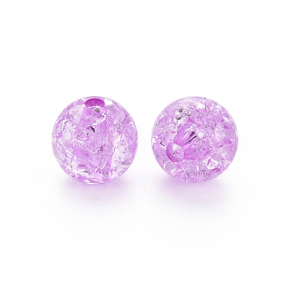 Transparent Crackle Acrylic Beads MACR-S373-66A-N06-1