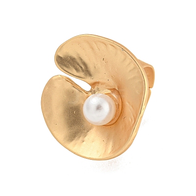 Matte Gold Alloy Adjustable Rings for Women RJEW-K260-07H-1