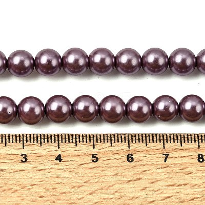 Eco-Friendly Dyed  Glass Pearl Round Beads Strands HY-A002-8mm-RB062-1