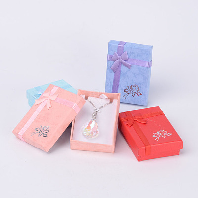 Cardboard Pendant Necklaces Boxes X-BC052-1