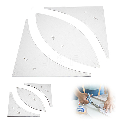 4/8 Inch Transparent Acrylic Quilting Templates DIY-WH0381-002-1