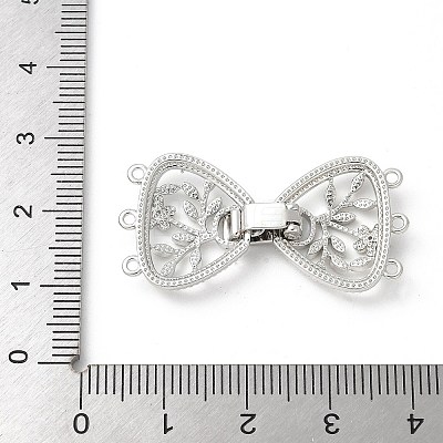 Brass Micro Pave Cubic Zirconia Fold Over Clasps KK-U052-10P-1