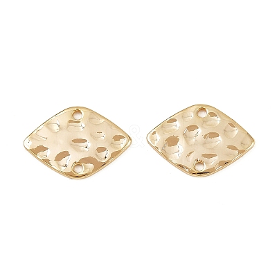 Brass Textured Geometric Connector Charms X-KK-B137-10G-02-1