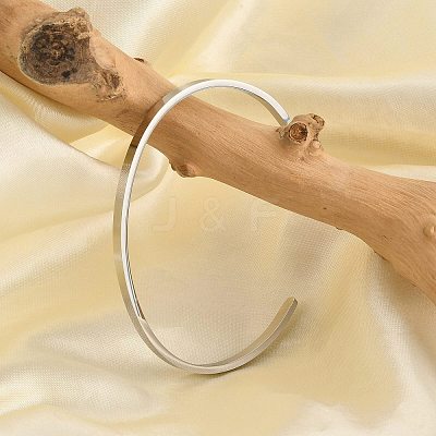 Tarnish Resistant 304 Stainless Steel Cuff Bangles BJEW-K173-02P-1
