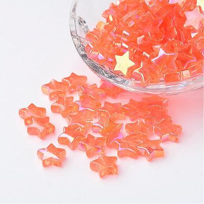 Eco-Friendly Transparent Acrylic Beads PL556-4-1