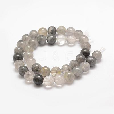 Natural Cloudy Quartz Beads Strands G-E376-8mm-01-1