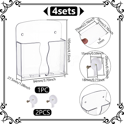 1 Set Plastic Phone Holders AJEW-WH0270-909-1