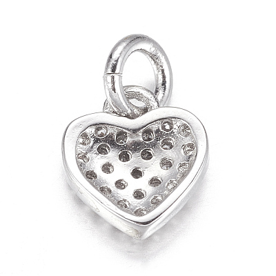 Brass Micro Pave Cubic Zirconia Charms ZIRC-P060-41-1