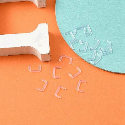 Acrylic L-Shaped Nose Ring AJEW-YW0001-06K-1