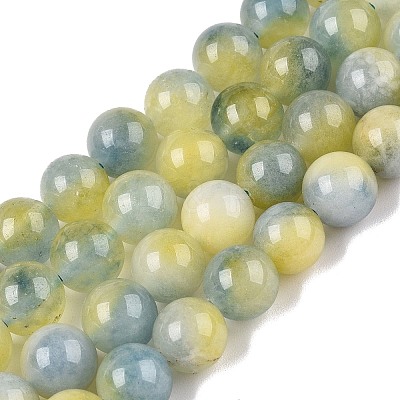 Dyed Natural White Jade Beads Strands G-T138-8mm-210-6-1