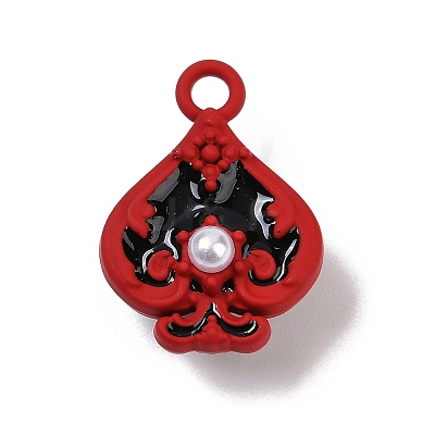 Spray Painted Alloy Pendants PALLOY-S038-07B-1