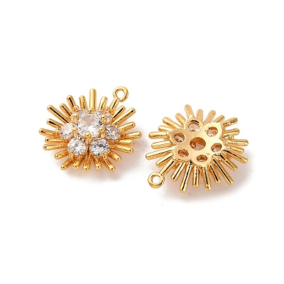 Brass Micro Pave Cubic Zirconia Pendants X1-KK-K382-38G-1