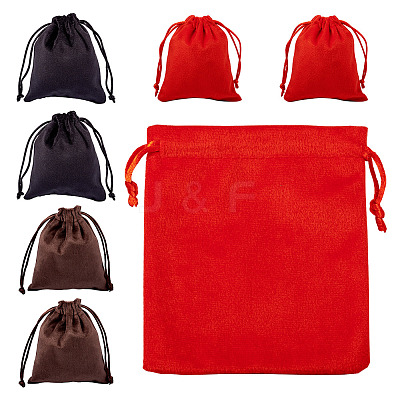 10Pcs Velvet Jewelry Drawstring Storage Pouches ABAG-TA0001-31B-1