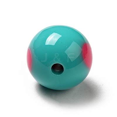 Two Tone Opaque Acrylic Beads LS-SACR-K003-03E-1