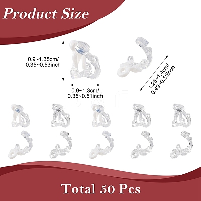 50Pcs 2 Styles Plastic Clip-on Earring Findings FIND-YW0012-89-1