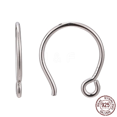 Anti-Tarnish Rhodium Plated 925 Sterling Silver Earring Hooks STER-N0001-028-1