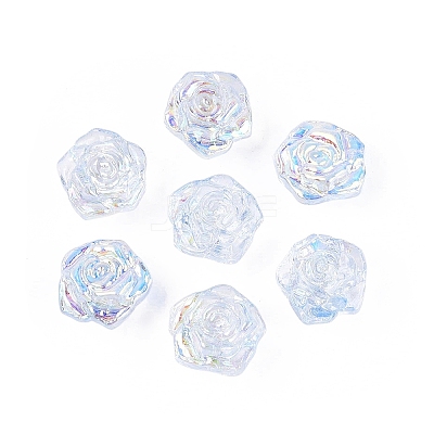 Electroplate Transparent Glass Beads Strands EGLA-N056-02A-07-1