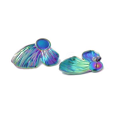 Ion Plating(IP) 304 Stainless Steel Stud Earring Findings STAS-F286-06A-MC-1