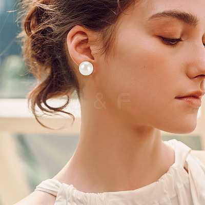 925 Sterling Silver Round Stud Earrings EJEW-TAC00030-04-1