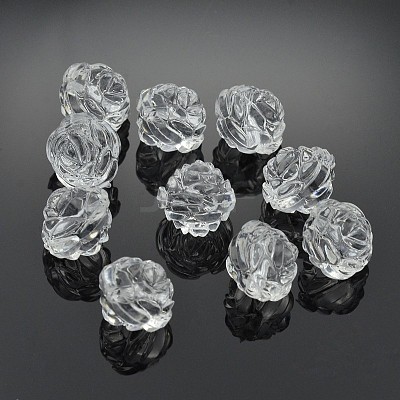 Transparent Clear Frosted Acrylic Beads PL713Y-1-1
