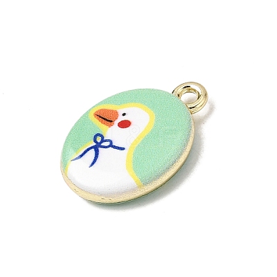 Printed Alloy Pendants ENAM-F160-02B-G-1