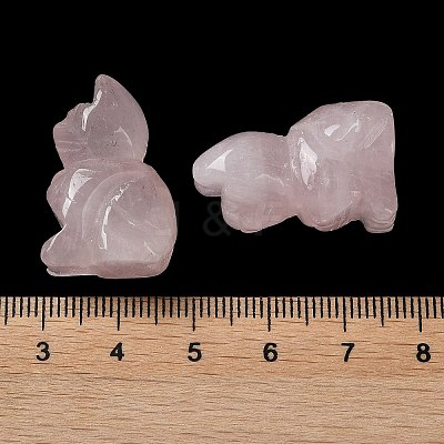 Natural Rose Quartz Carved Healing Figurines G-B062-04E-1