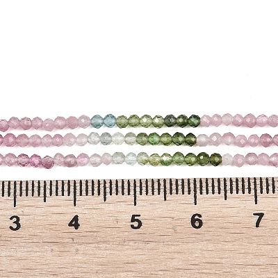 Gradient Color Natural Multicolor Tourmaline Beads Strands G-Z152-C01-2mm-1