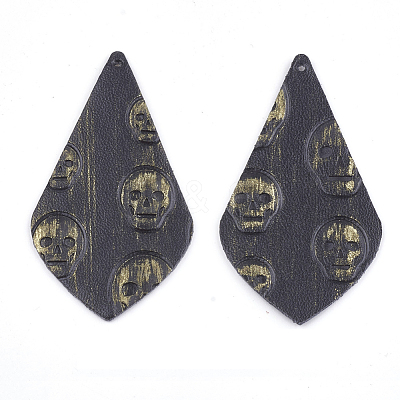 PU Leather Big Pendants X-FIND-T020-081G-1
