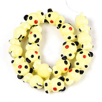 Handmade Porcelain Bead Strands PORC-N011-02D-1