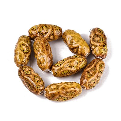 Vintage Handmade Porcelain Beads PORC-Q008-12C-1
