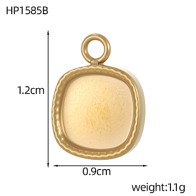 304 Stainless Steel Pendant Cabochon Settings STAS-OY008-75G-1