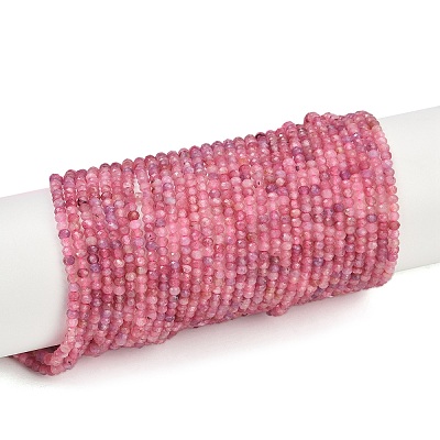 Faceted Rondelle Natural Red Tourmaline Bead Strands G-F289-45-1