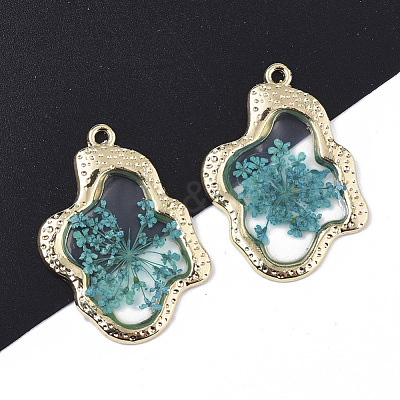 Epoxy Resin Pendants RESI-T045-028-1