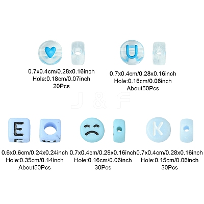 200Pcs Acrylic Beads SACR-FS0001-31-1